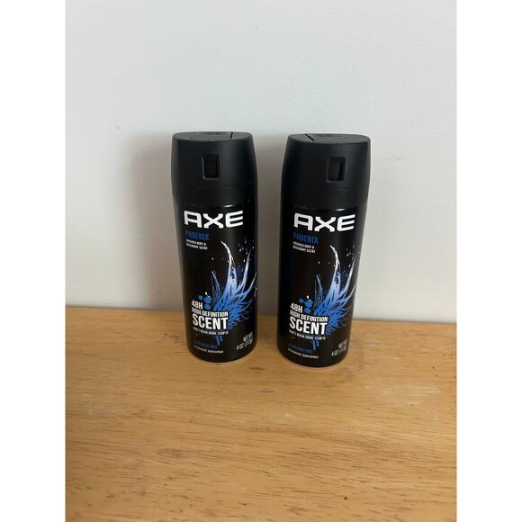 PACK OF 2 AXE PHOENIX Deodorant Body Spray 4 oz 113g 48H Crushed Mint Rose Mary - Picture 2 of 3